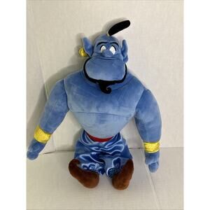 Disney Store Aladdin Genie Plush Stuffed Toy Blue Soft Collectible‎ 18in